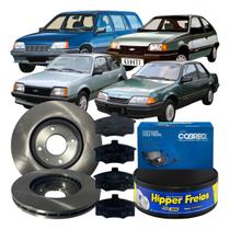 Kit Disco Freio Dianteiro Pastilha Gm Monza 1982 Á 1996