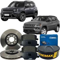 Kit Disco Freio Dianteiro Pastilha Renegade 2015 Á 2022
