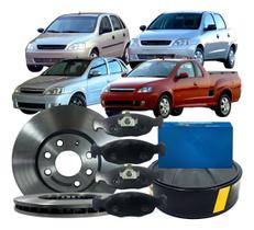 Kit Disco Freio Ventilado Pastilha Montana Corsa 2003 Á 2009