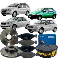 Kit Disco Freio Ventilado Pastilha Palio Siena 1998 Á 2009