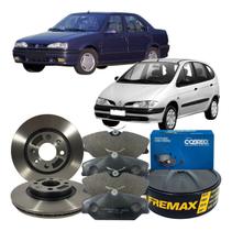 Kit Disco Freio Ventilado Pastilha Scenic R19 1994 Á 2010 Kit Disco Freio Ventilado Pastilha Scenic R19 1994 Á 2010