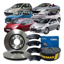 Kit Disco Freio Ventilado Pastilha Xsara 206 2000 Á 2008