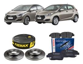 Kit Disco Fremax + Pastilha Bosch Diant Hb20 1.0 2017 2018
