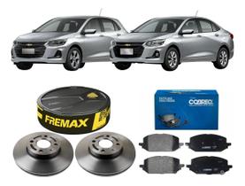 Kit Disco Fremax + Pastilha Cobreq Novo Onix 1.0 2020 A 2025