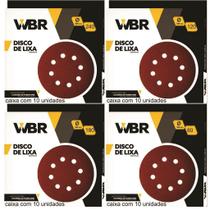 Kit Disco Lixa Girafa 40un 225mm grãos 80, 120, 180, 240.