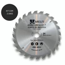 Kit Disco Metal Serra Circular Widea para Madeira 24 Dentes 7 1/4x20mm C/2pçs
