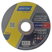 Kit Disco para Inox 4.1/2 x 1,0 mm x 7/8 Standard 100 Unidades NORTON