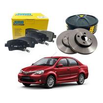 Kit Disco Pastilha Dianteira Etios Sedan 1.5 2012 A 2016