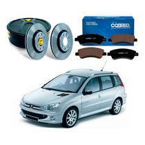Kit Disco Pastilha Freio Dianteiro 206 Sw 1.6 2005 A 2009 Kit Disco Pastilha Freio Dianteiro 206 Sw 1.6 2005 A 2009