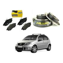 Kit Disco Pastilha Freio Dianteiro C3 1.4 2003 A 2012