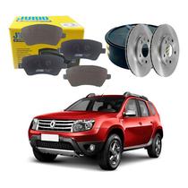 Kit Disco Pastilha Freio Dianteiro Duster 1.6 2011 A 2016