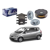 Kit Disco Pastilha Freio Dianteiro Fit 1.4 2003 A 2008