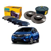 Kit Disco Pastilha Freio Dianteiro Fit 1.5 2015 A 2017