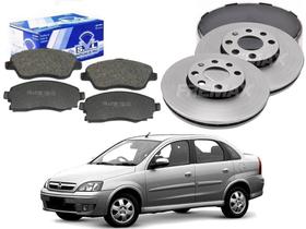 Kit disco pastilha freio dianteiro fremax chevrolet corsa novo sedan 1.4 2008 a 2010