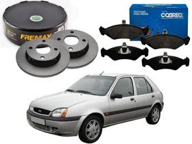 Kit disco pastilha freio dianteiro fremax cobreq original ford fiesta 1.0 1.6 2000 a 2002