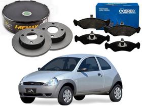 Kit disco pastilha freio dianteiro fremax cobreq original ford ka 1.0 1.3 1997 a 1999