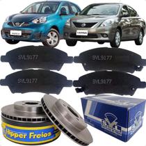 Kit Disco Pastilha Freio Dianteiro March Versa 2011 2012 2013 2014 2015 2016 2017 2018 2019