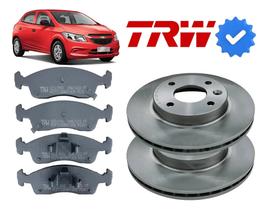 Kit Disco + Pastilha Freio Dianteiro Onix Prisma Cobalt 1.0 1.4 2012 a 2019 Kit Disco + Pastilha Freio Dianteiro Onix Prisma Cobalt 1.0 1.4 2012 a 2019