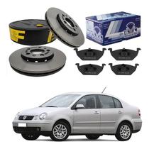 Kit Disco Pastilha Freio Dianteiro Polo Sedan 1.6 2002 A 2006 Kit Disco Pastilha Freio Dianteiro Polo Sedan 1.6 2002 A 2006