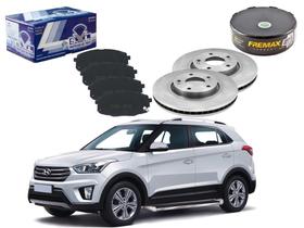 Kit disco pastilha freio dianteiro syl fremax original hyundai creta 1.6 2.0 2017 a 2019