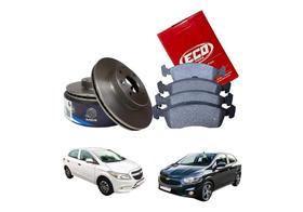 Kit Disco + Pastilha Freio Onix Prisma 2012 A 2019 - Novo