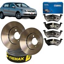 Kit Disco + Pastilha Gol G5 1.0 1.6 Aro 2008 2009 2010 2011 2012 2013 Original Fremax + Cobreq