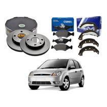 Kit Disco Pastilha Sapata Fiesta 1.6 8v Sem Abs 2003 A 2006