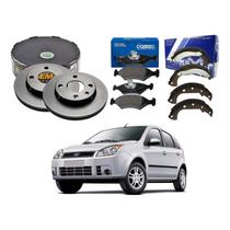 Kit Disco Pastilha Sapata Fiesta 1.6 8v Sem Abs 2007 A 2009