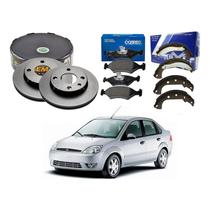 Kit Disco Pastilha Sapata Fiesta Sedan 1.6 S/abs 2003 A 2006