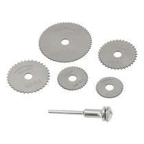 Kit Disco Serra Circular Madeira HSS 6 Pecas Micro Retifica Kit Disco Serra Circular Madeira HSS 6 Pecas Micro Retifica