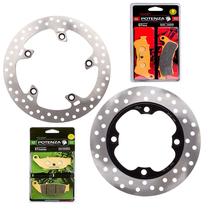 Kit Discos de Freio Cb Twister 250f Combi Brake + Pastilhas Potenza