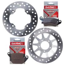 Kit Discos de Freio Honda Nxr Bros 160 2015-2017 e Pastilhas Diafrag Kit Discos de Freio Honda Nxr Bros 160 2015-2017 e Pastilhas Diafrag