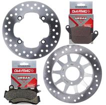 Kit Discos de Freio Nxr 160 Bros Combi Brake Com Pastilhas Diafrag Kit Discos de Freio Nxr 160 Bros Combi Brake Com Pastilhas Diafrag
