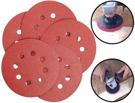 Kit Discos De Lixa Com tiras autocolantes 5 Polegadas Grãos Sortidos Resistentes A Rasgos 8 Furos Dewalt
