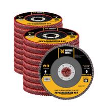 Kit Discos Flap Grão 60 Aço Cônico 4.1 2 Fasterr FSTC07