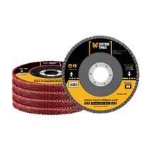 Kit Discos Flap Grão 60 Aço Cônico 4.1 2 Fasterr FSTC07