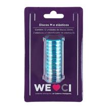 Kit Discos M e Elásticos para Caderno Inteligente CI231016 Azul Metálico - CI