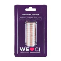 Kit Discos M e Elásticos para Caderno Inteligente CI231018 Rosê Pérolado - CI