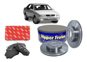 Kit discos + pastilhas santana 2.0 94 a 06 sistema varga