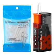 Kit Dispensador Portátil De Fio Dental + 1 Pacote Plackers Kit Dispensador Portátil De Fio Dental + 1 Pacote Plackers