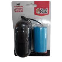 Kit dispenser iglu + 2 rolo sacola hig preto ds0001