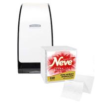 Kit Dispenser Kimberly-Clark para Papel Higiênico Interfolhado MOD + Papel Higiênico Interfolhado Neve Folha Dupla com 250 Folhas