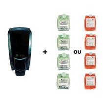 Kit Dispenser Luxo Pequeno + 4 Refil Sabonete Espuma 400ml Eco Fácil - Pró Saúde Care