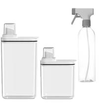 Kit Dispenser Organizador Borrifador Lavanderia c/3 itens OU -