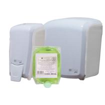 Kit Dispenser P.Higiênico Rolão Branco/Cristal + Saboneteira Refil Branco/Cristal + Sabonete Liquido Espuma 800ml Kit Dispenser P.Higiênico Rolão Branco/Cristal + Saboneteira Refil Branco/Cristal + Sabonete Liquido Espuma 800ml