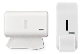 Kit Dispenser Papel Toalha e Saboneteira Reservatório 400ml