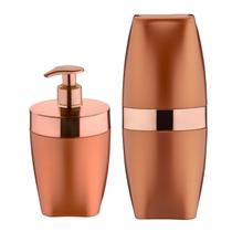 Kit Dispenser Porta Sabonete Líquido Suporte Escova Dente Creme Dental Banheiro Rose Gold - Future Kit Dispenser Porta Sabonete Líquido Suporte Escova Dente Creme Dental Banheiro Rose Gold - Future
