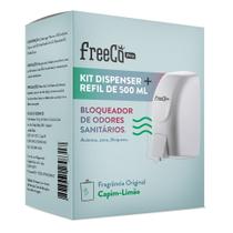 Kit Dispenser + Refil 500ml Bloqueador de Odores Sanitários Capim Limão 1 UN FreeCô - FREECO