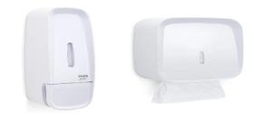 Kit Dispenser Sabonete + Toalheiro Premisse Invoq Branca