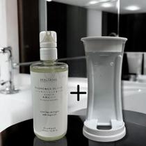 Kit Dispenser Shampoo Luxo 500ml Florence Blanc Argan com Suporte Branco Realgems